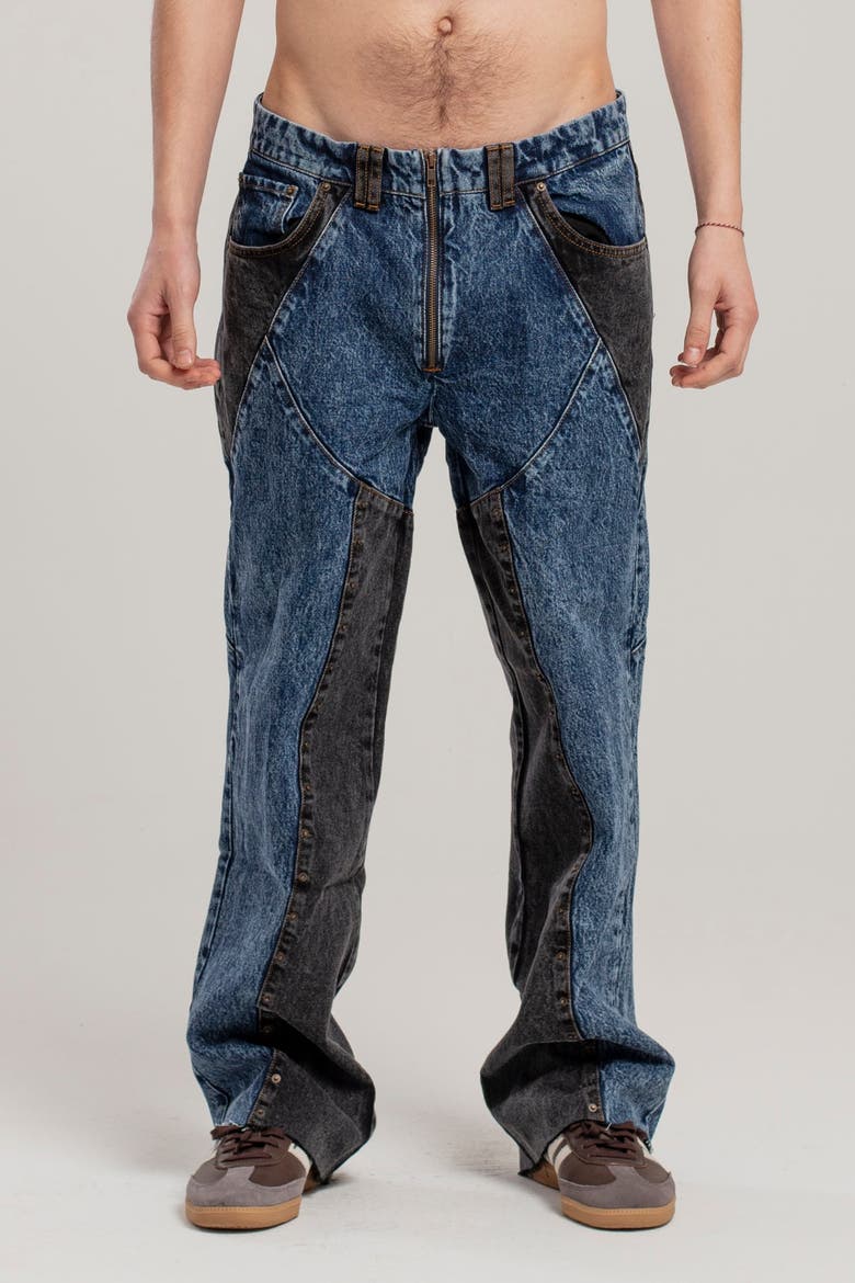 Free Heaven Two Color Jeans, Alternate, color, Blue