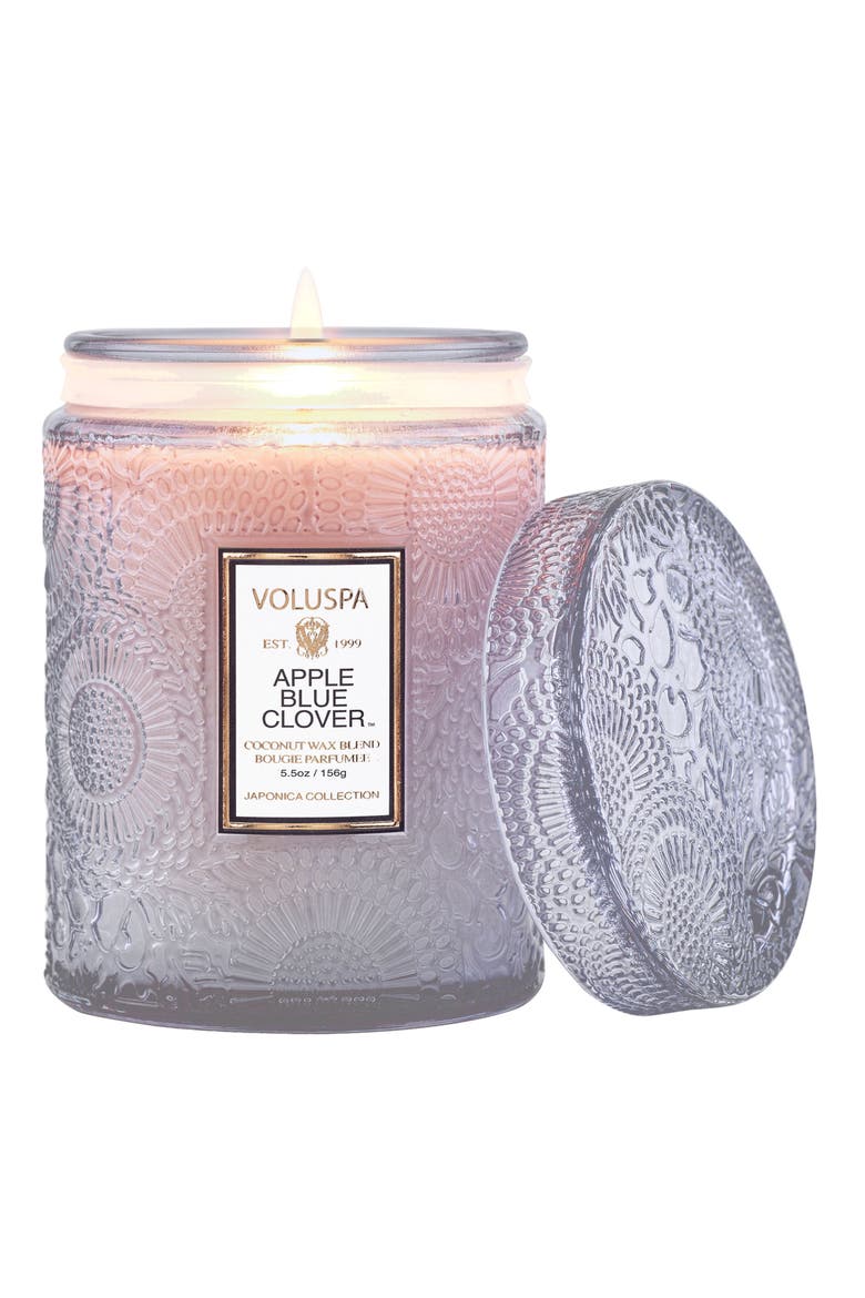Apple Blue Clover Small Jar Candle, Alternate, color, APPLE BLUE CLOVER