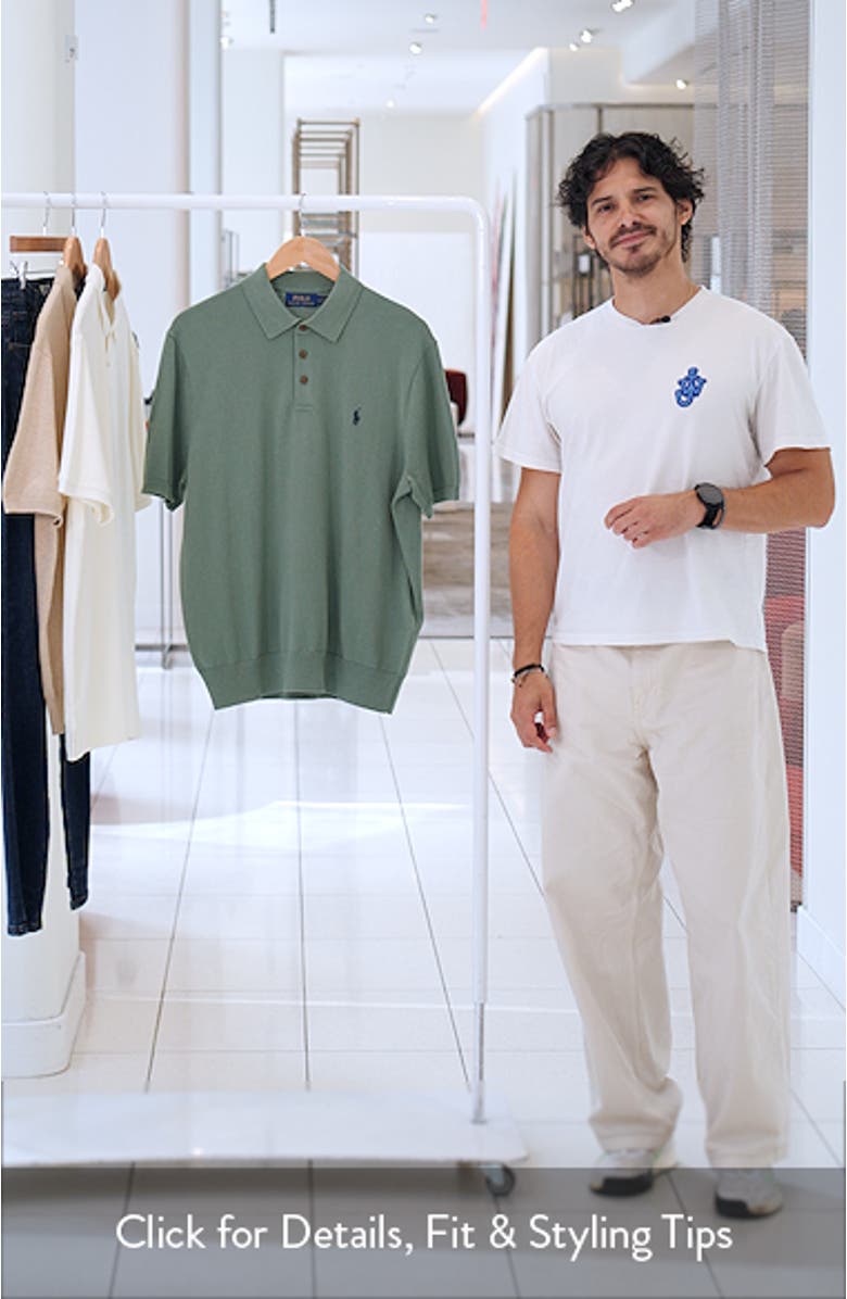 Short Sleeve Cotton Polo Sweater, sales video thumbnail