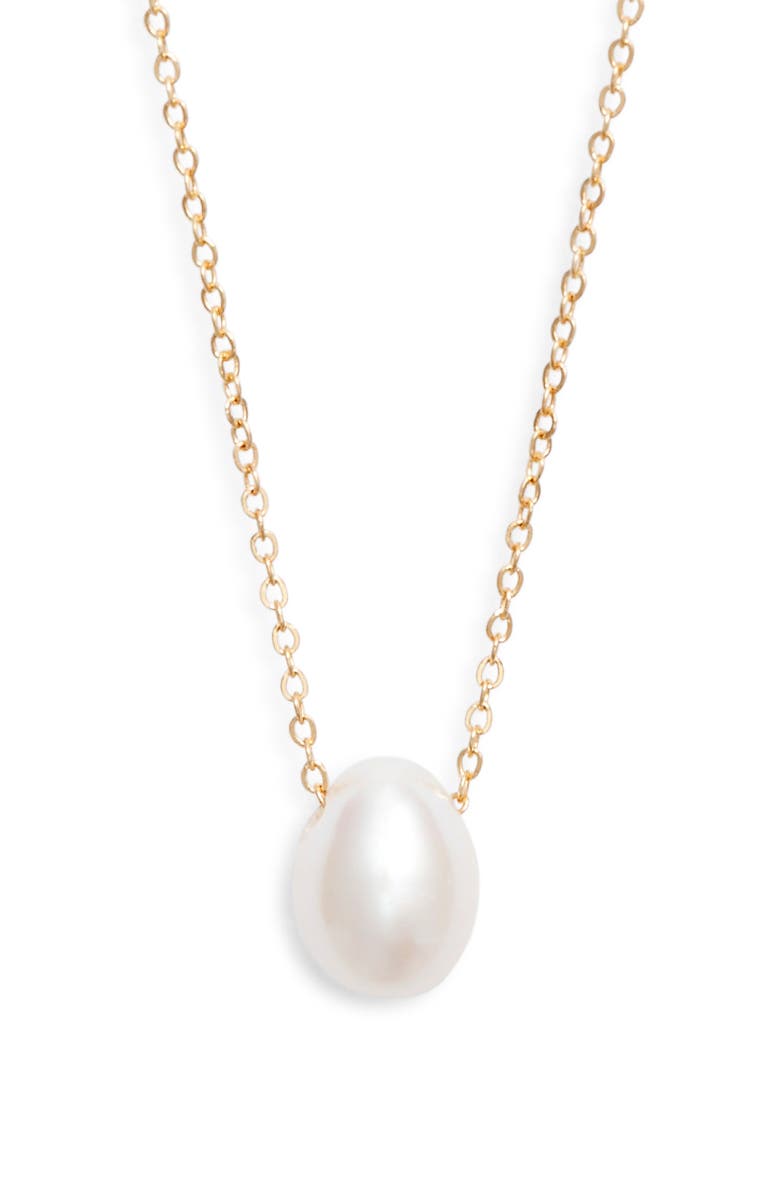 Set & Stones Margot Freshwater Pearl Pendant Necklace, Main, color, Gold