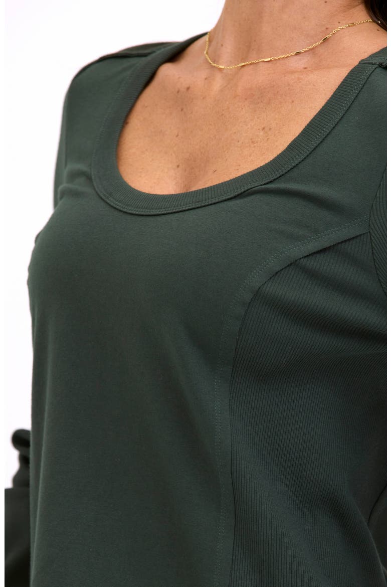 Karlene Organic Cotton Long Sleeve T-Shirt, Alternate, color, ALPINE