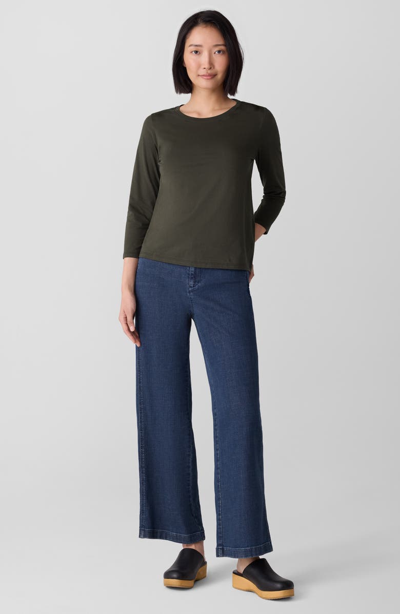 Eileen Fisher Organic Cotton Top, Alternate, color, Woodland