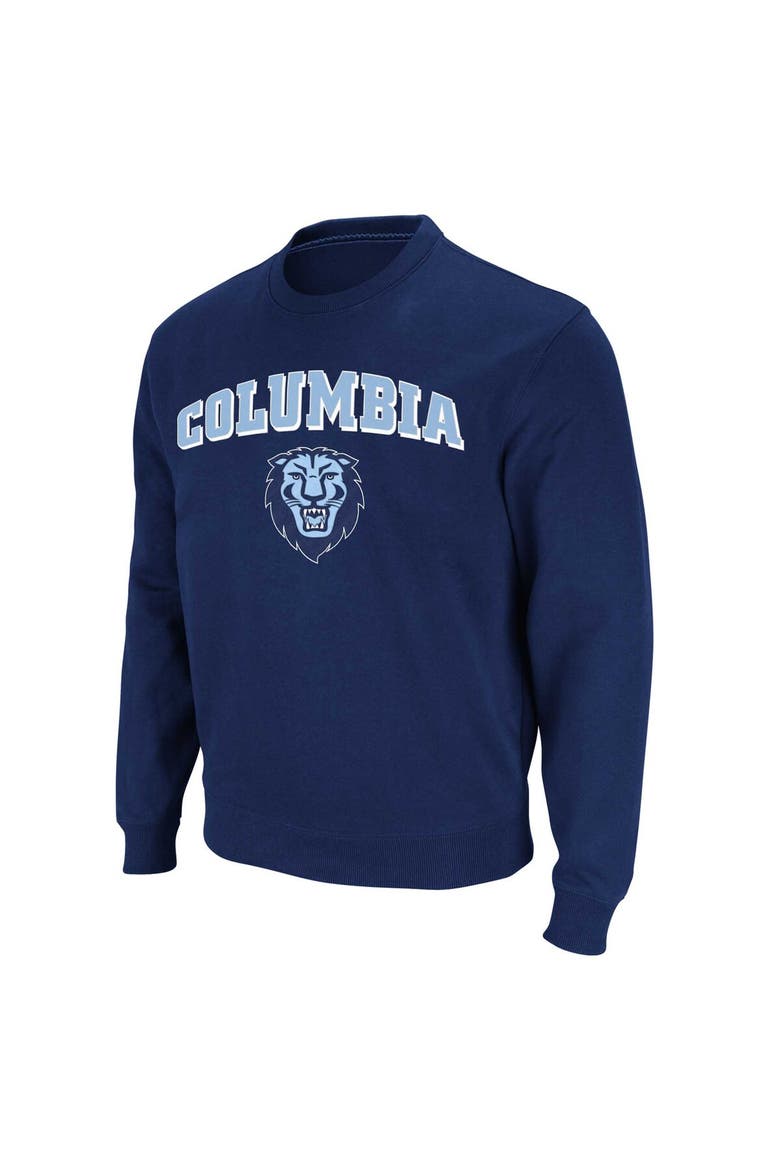 Men's Colosseum Navy Columbia University Arch & Logo Pullover Sweatshirt, Alternate, color, Navy