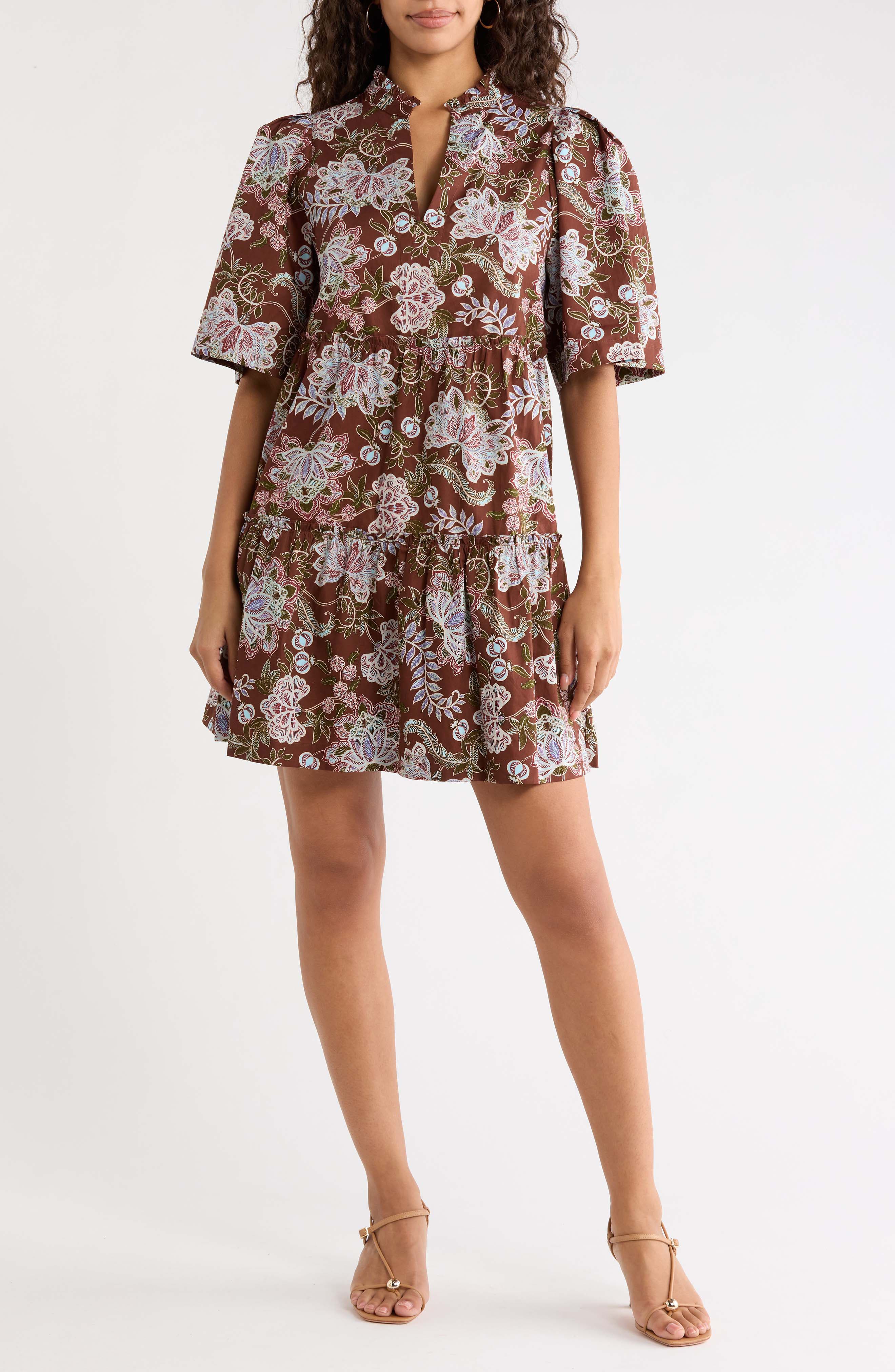 selected BROWN-FLORAL