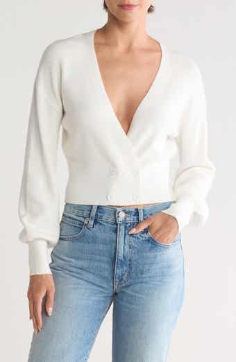 JASON WU Circle Lace Trim Rib Knit Cardigan | Nordstromrack JASON WU Circle Lace Trim Rib Knit Cardigan | Nordstromrack