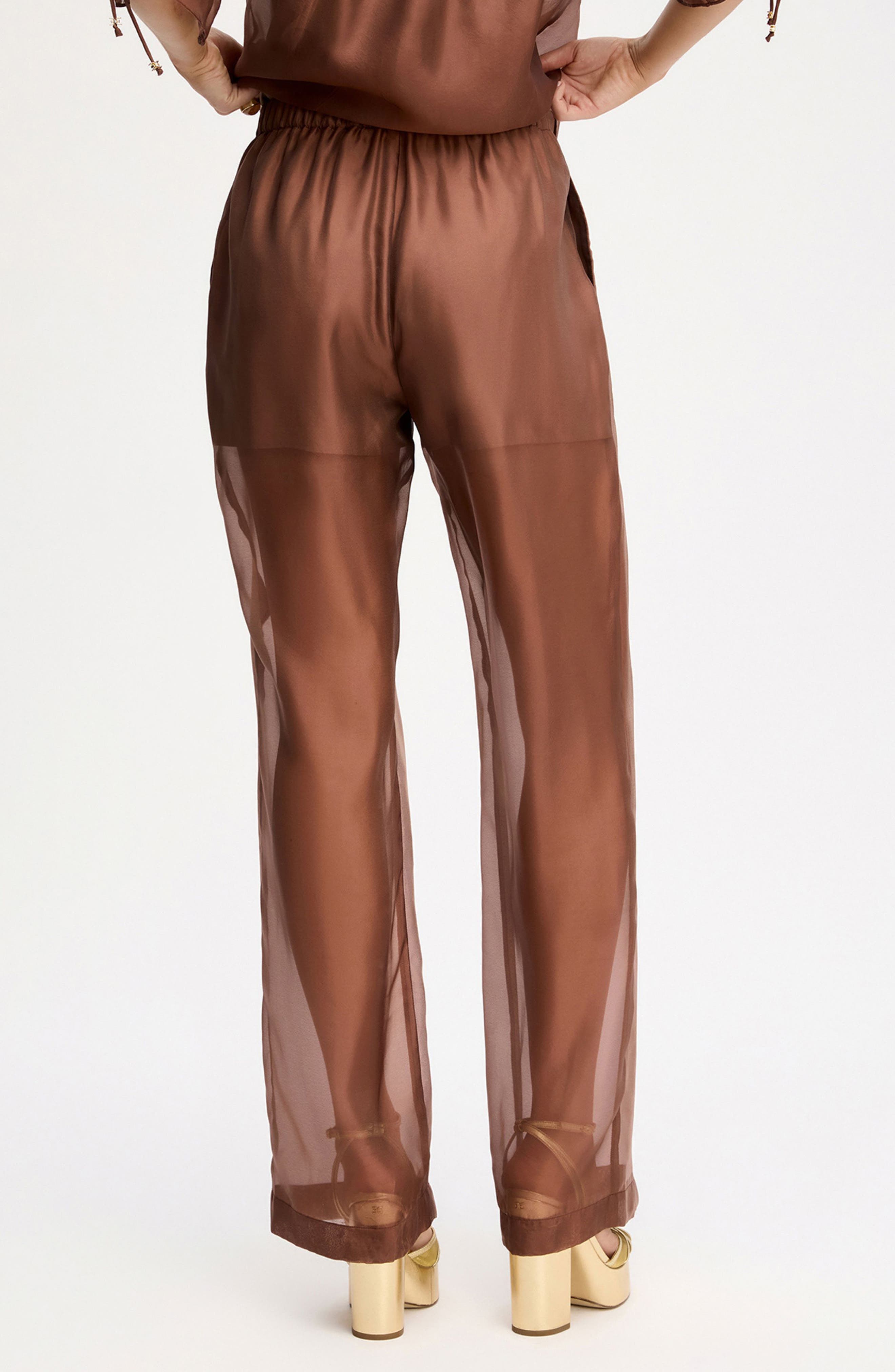 Sheer Drawstring Pants - image 2