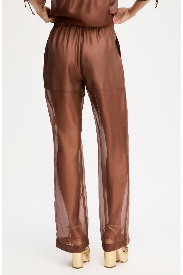Sheer Drawstring Pants, Alternate, color, MOCHA