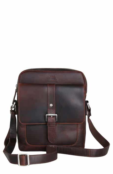 Mancini Buffalo Collection Leather Crossbody Bag