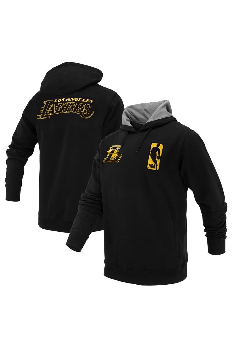 Unisex FISLL Black Los Angeles Lakers Logoman Shadow Collection Pullover Hoodie, Alternate, color, Black