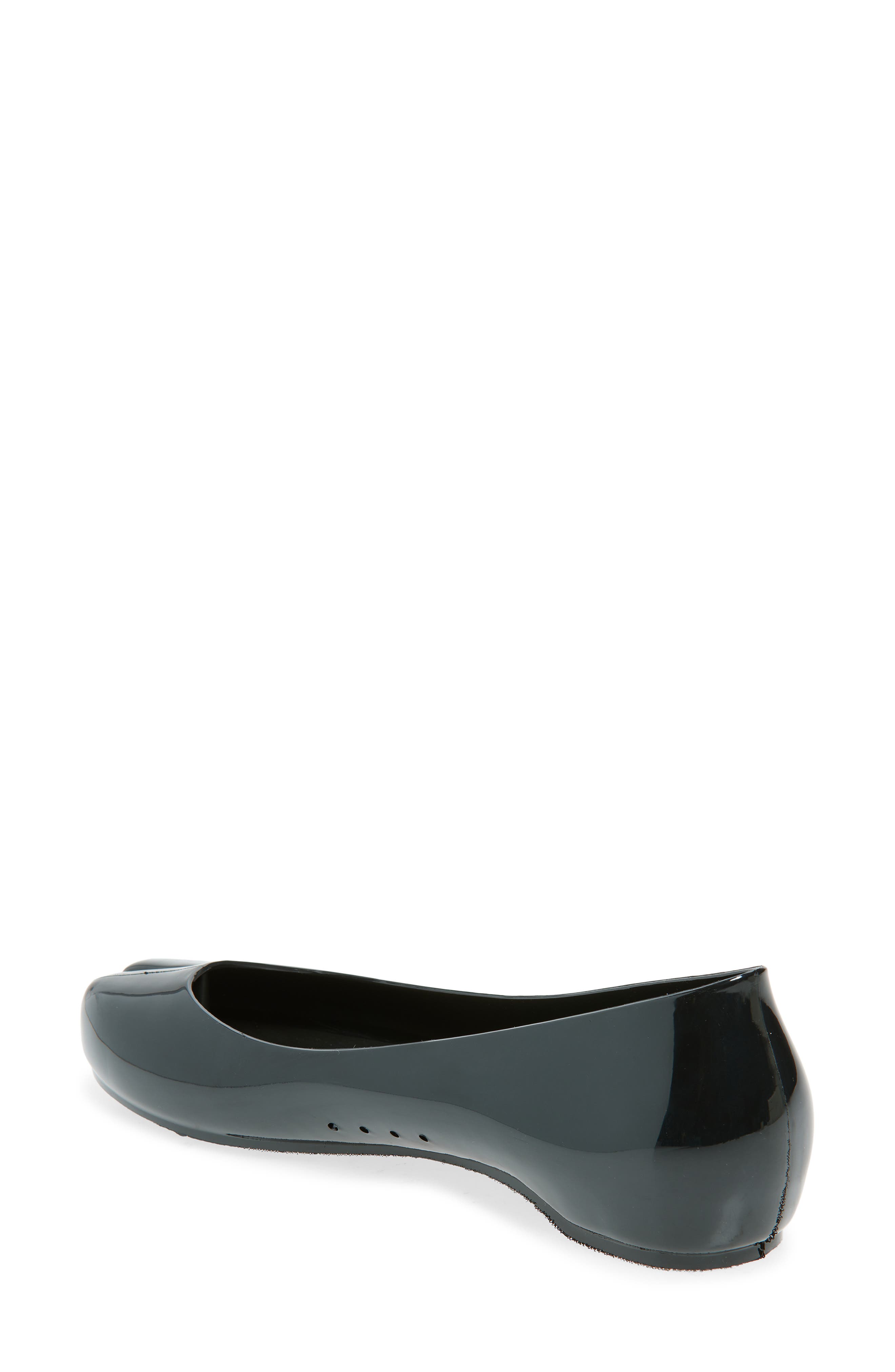 Jeffrey Campbell Fixed Split Toe Jelly Flat, Alternate, color, Black