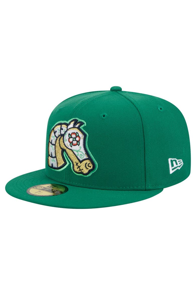 Men's New Era Green Charlotte Knights Copa de la Diversión 59FIFTY Fitted Hat, Main, color, Green