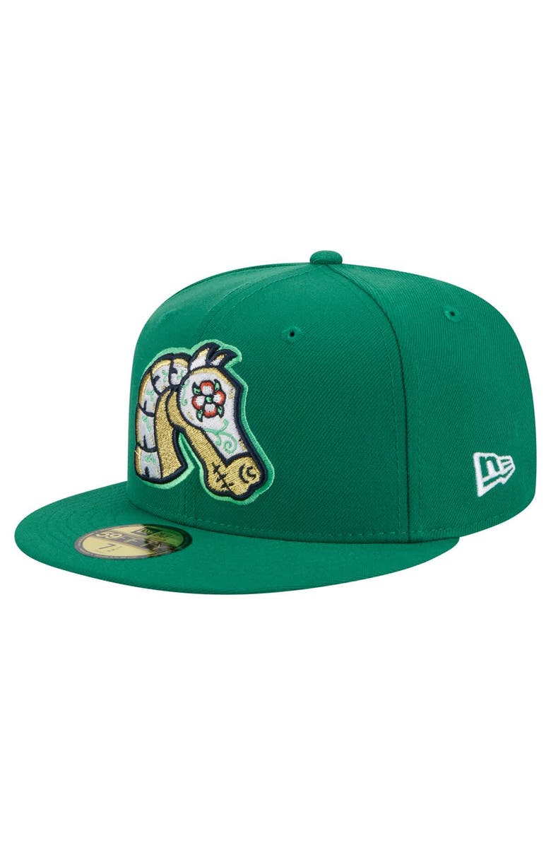 New Era Men's New Era Green Charlotte Knights Copa de la Diversión 59FIFTY Fitted Hat, Main, color, Green