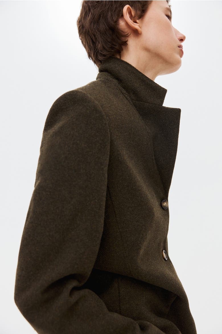 Wool-blend Jacket, Alternate, color, Dark khaki green