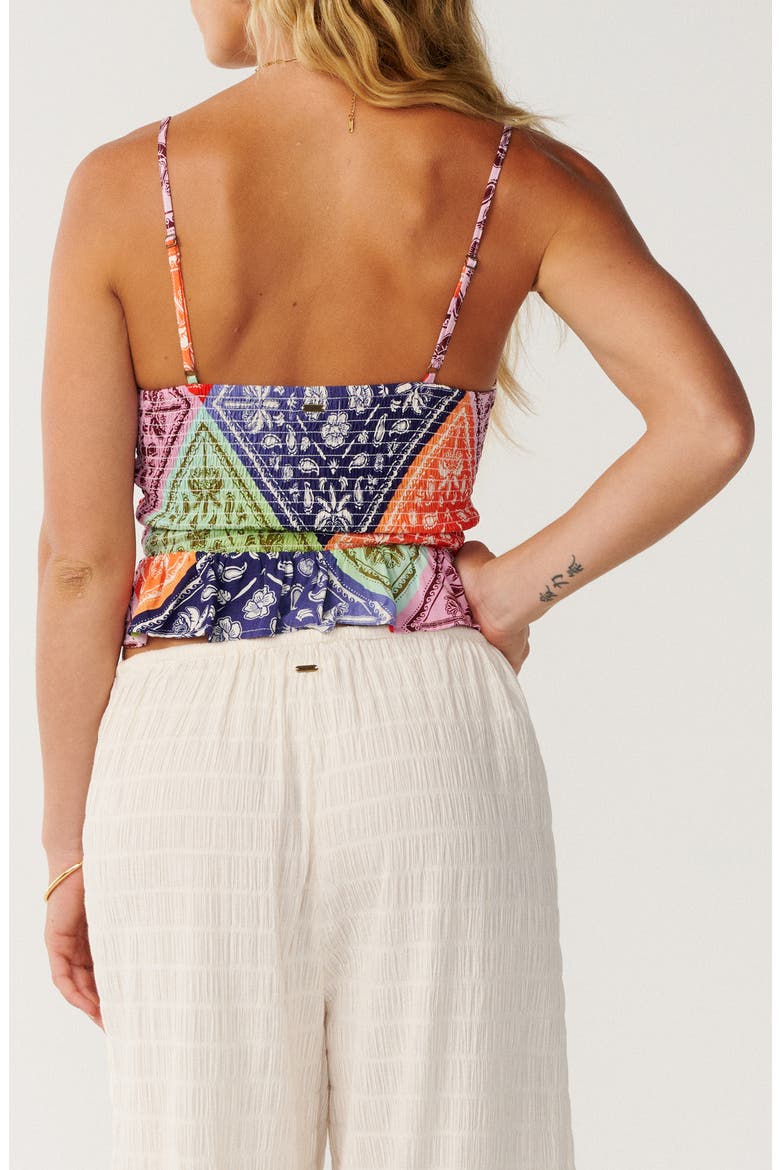Bossa Nova Smocked Crop Camisole, Alternate, color, MULTICOLOR