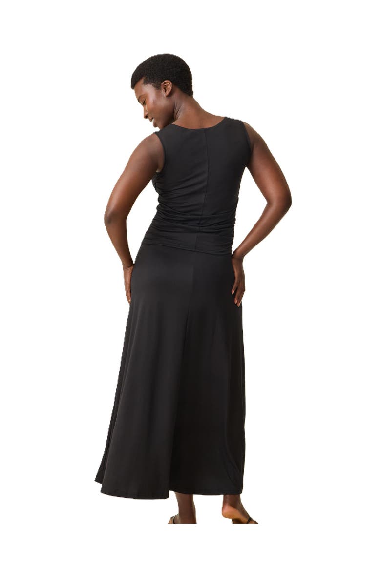 Drop-Waist Maternity & Nursing Maxi Dress, Alternate, color, Black