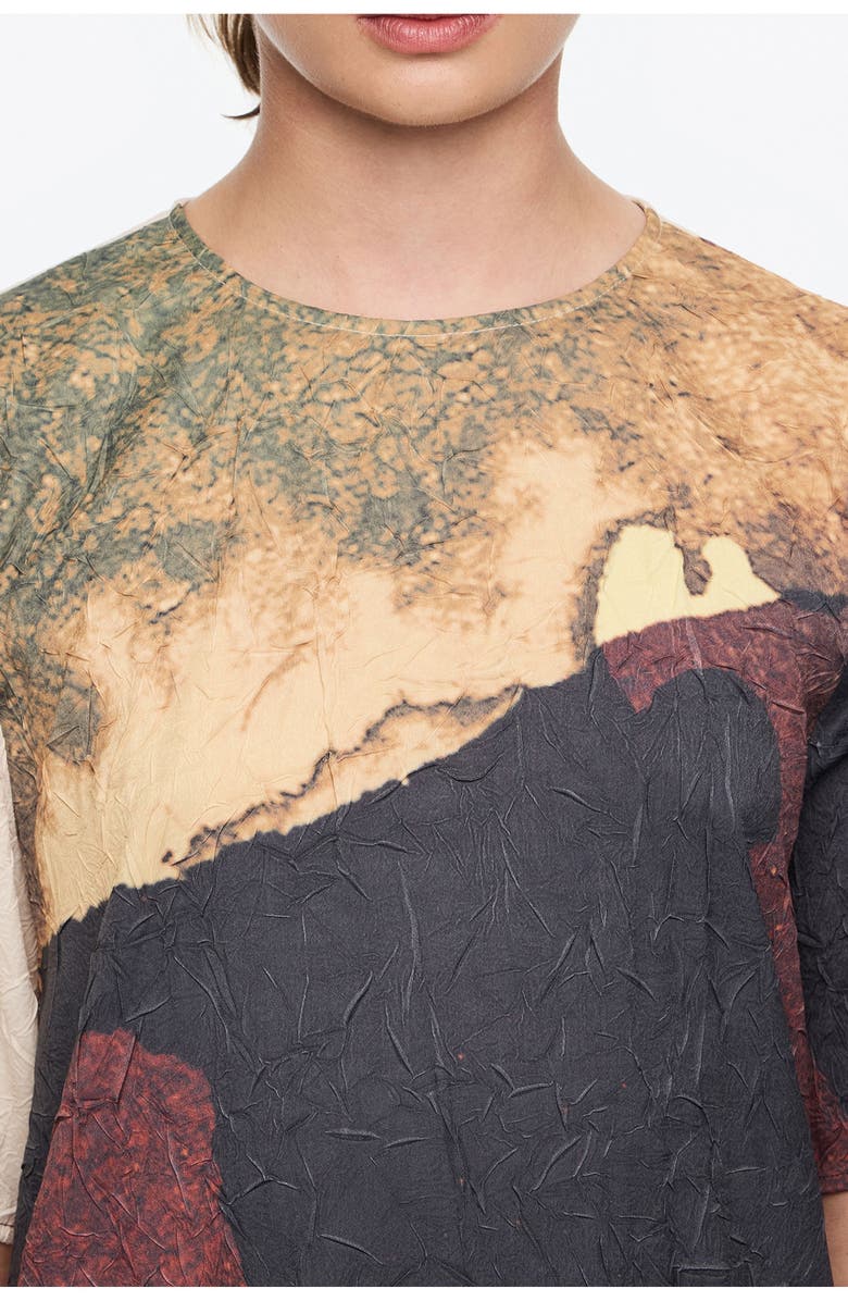 Bimba y Lola Abstract Straight Cut Maxi Dress With Cut-Outs, Alternate, color, Abstract Light Yellow