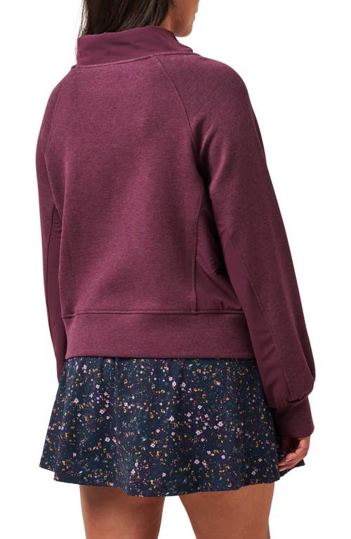 Travismathew Delightful Funnel Neck Sweatshirt In Heather Winetasting