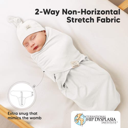 Keababies 3-pack Soothe Swaddle Wraps With Knot Hats In White