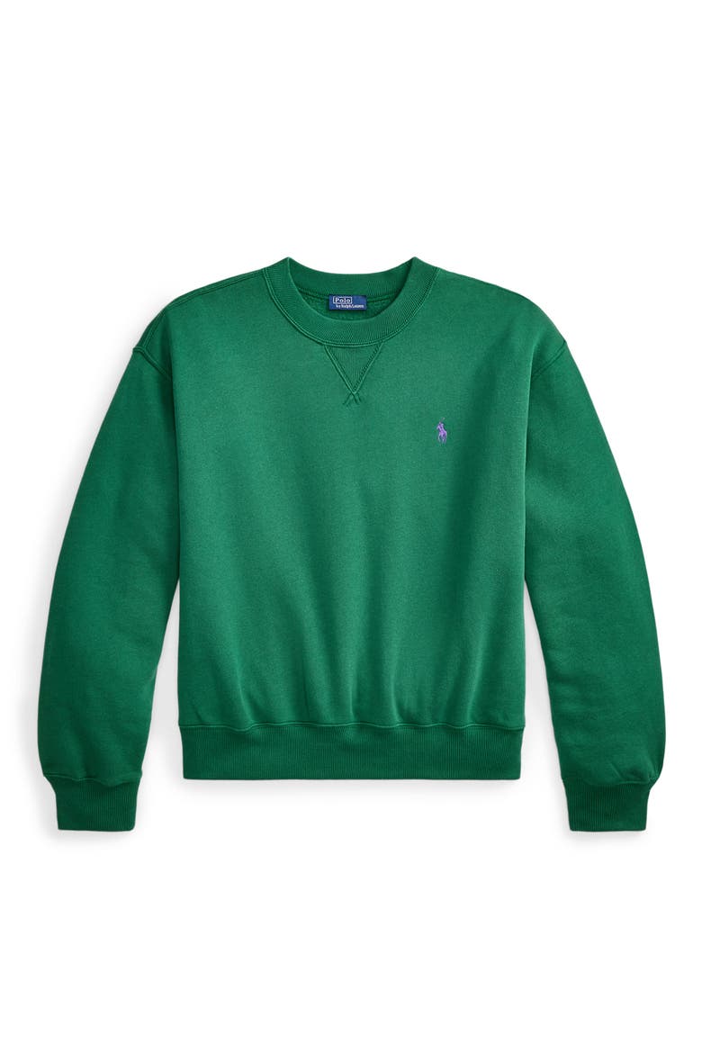Arctic Fleece Sweatshirt, Alternate, color, BUSH GREEN