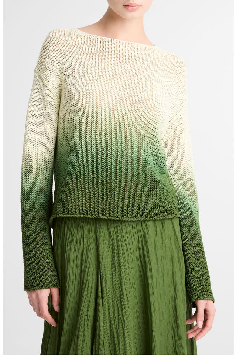 Dip Dye Cotton Blend Sweater, Main, color, SEA DEW COMBO