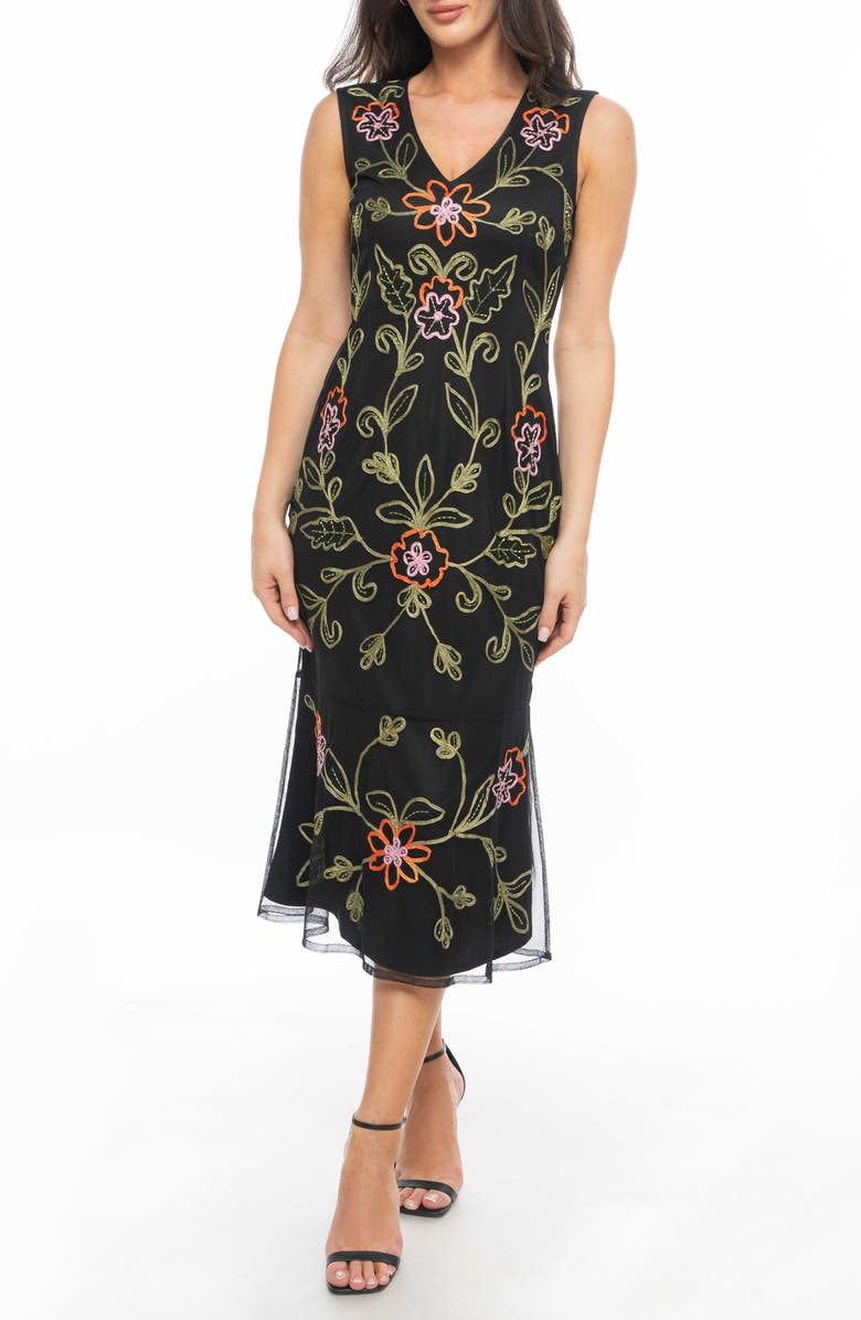marina v neck embroidered dress Marina Dress main image 0