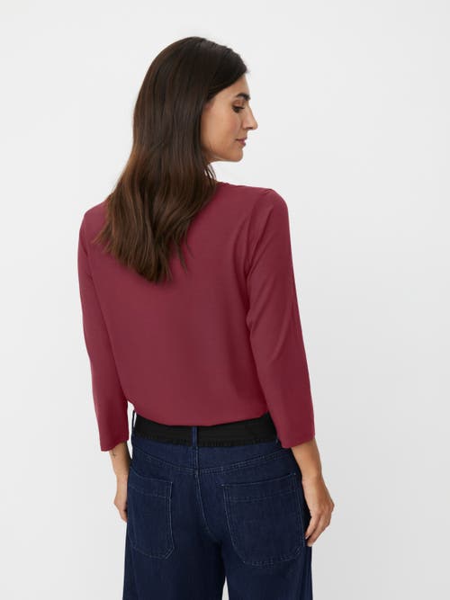Masai Copenhagen Macecille 3/4 Sleeve Top In Red