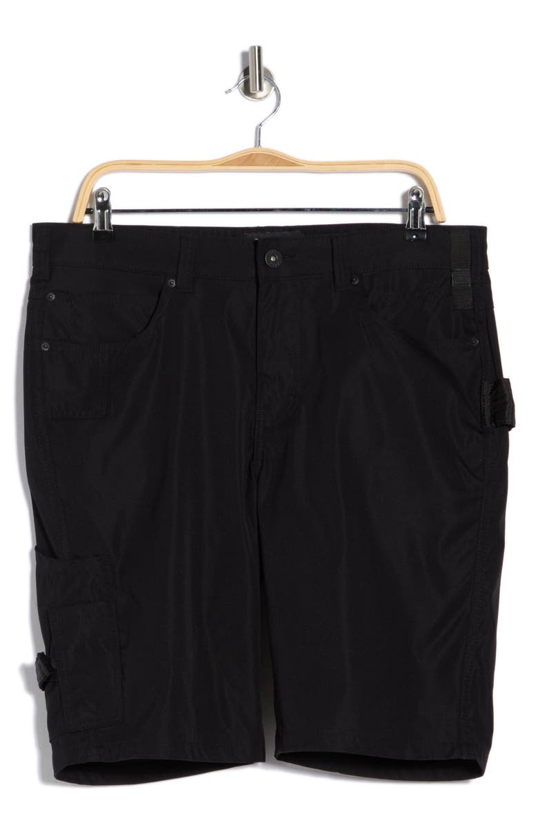 CARBON + CRAFT Water Resistant Technical Carpenter Shorts, Alternate, color, Black