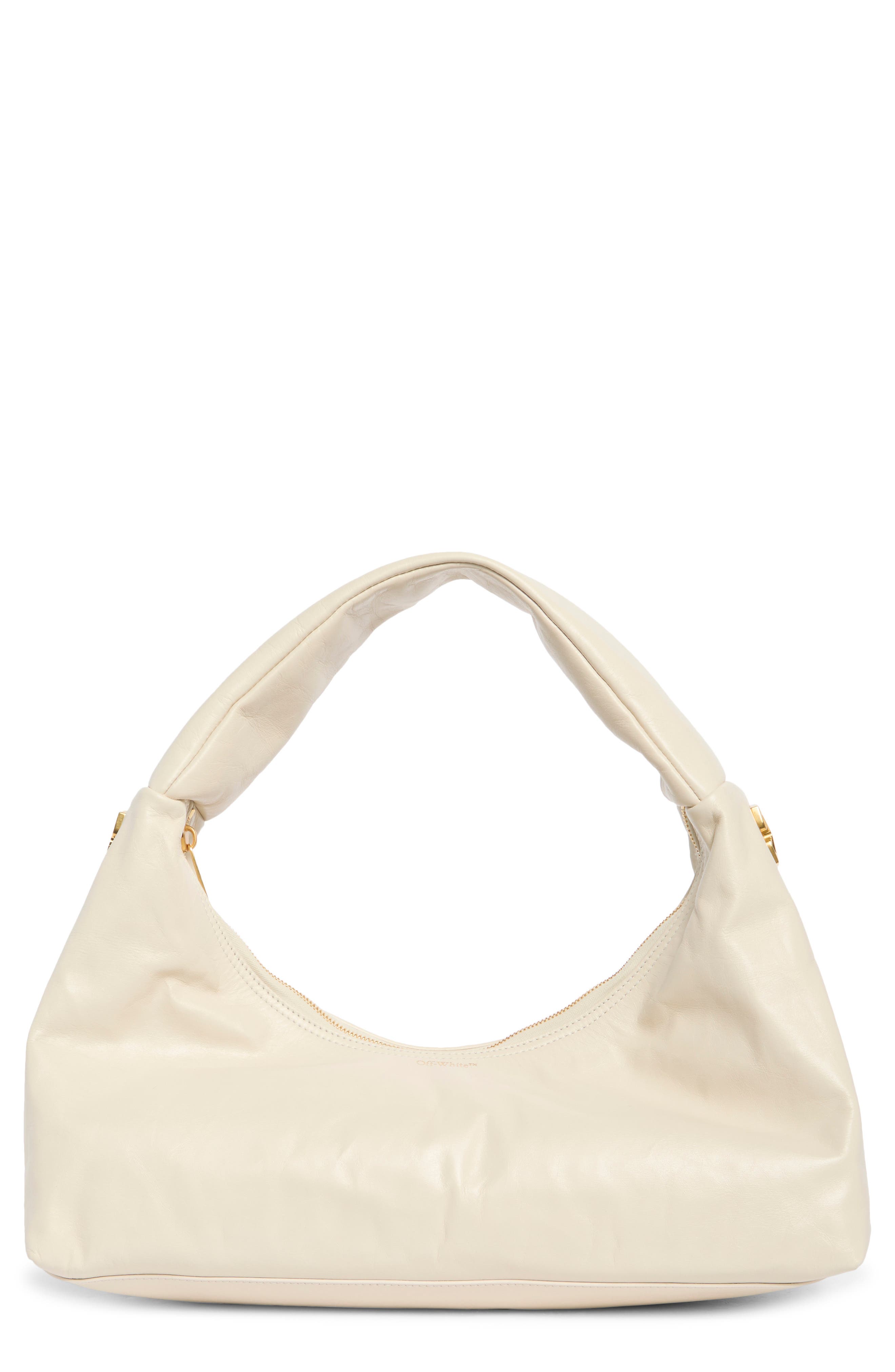 Off-White Arcade Leather Shoulder Bag, Main, color, Dust