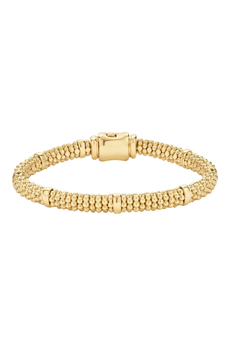 Caviar 18K Gold Rope Bracelet, Main, color, GOLD