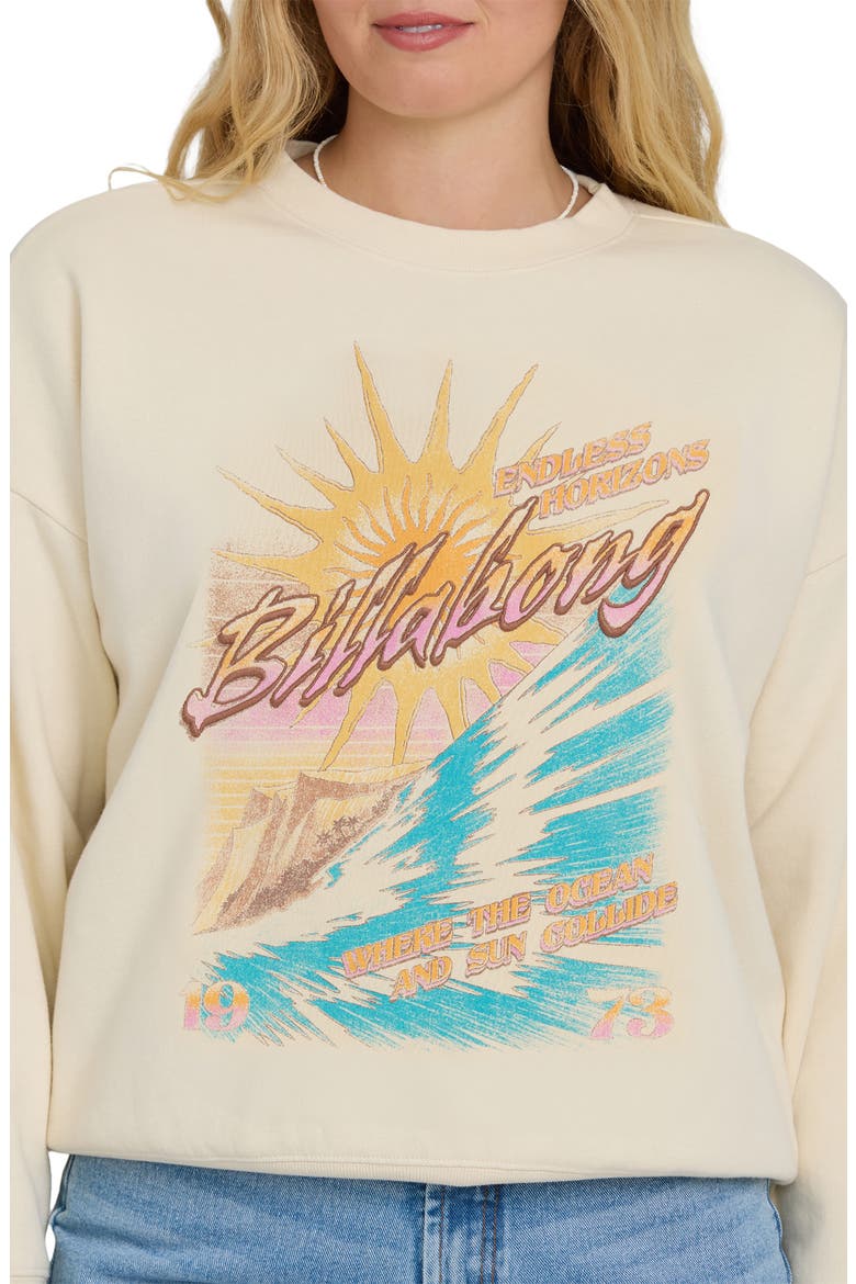 Echo Oversize Fleece Graphic Sweatshirt, Alternate, color, WHITE CAP