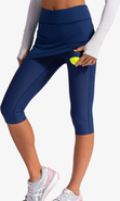 BloqUV Bloquv Women's Skort With Capri Leggings With Sun And Uv Protection