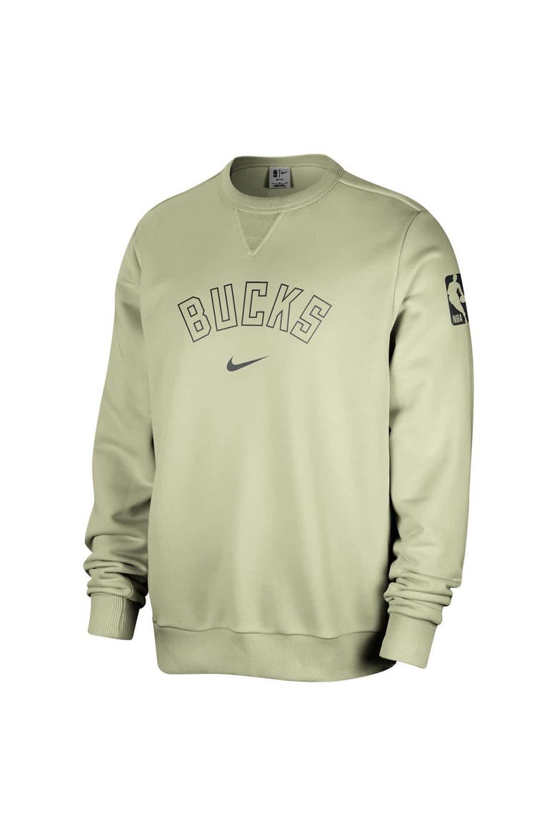 Men's Nike Green Milwaukee Bucks Courtside Standard Issue Performance Pullover Sweatshirt, Alternate, color, Green
