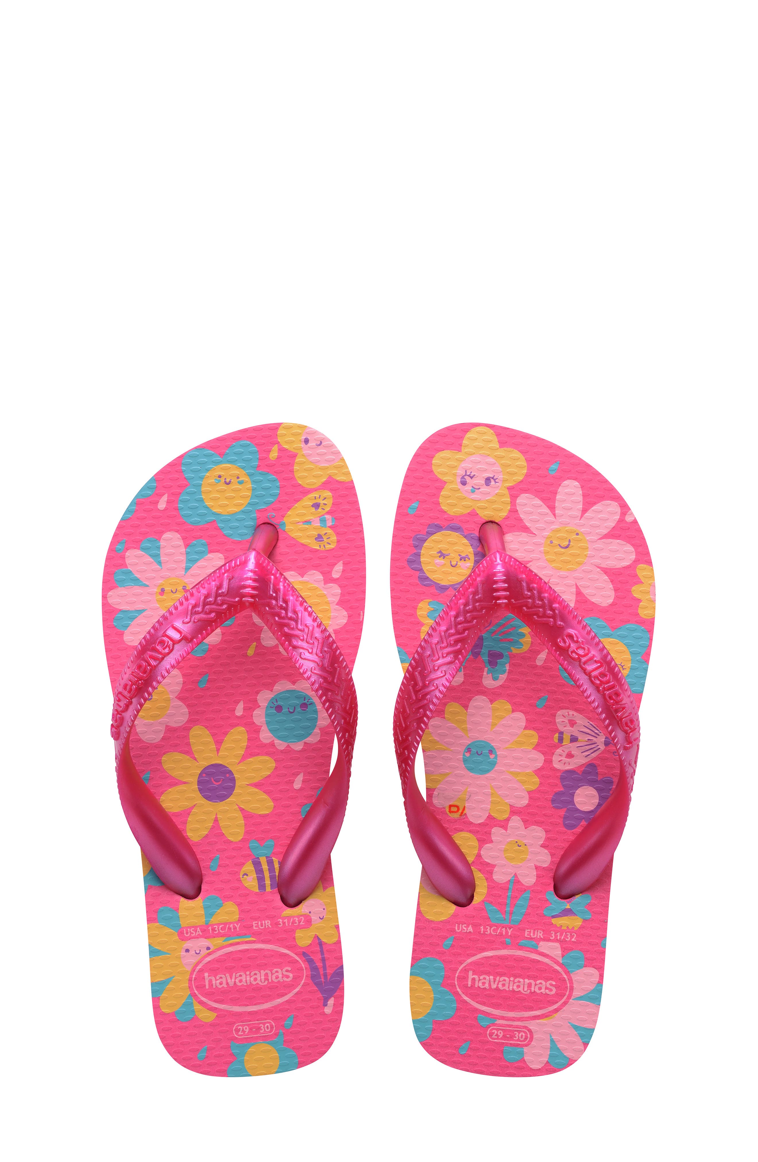 Havaianas Kids' Flores Flip Flop, Alternate, color, Pink Flux/ Pink Gum