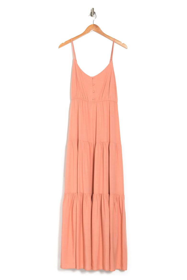 BB DAKOTA BY STEVE MADDEN Been So Long Tiered Sleeveless Maxi Dress, Alternate, color, PEACOCK