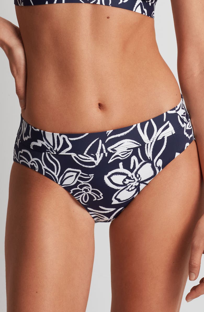 Lauren Ralph Lauren Classic Hipster Bikini Bottoms, Main, color, Black Multi