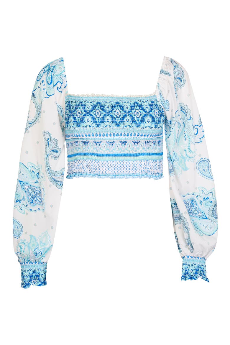 Smock Cover-Up Top, Alternate, color, TURQUOISE