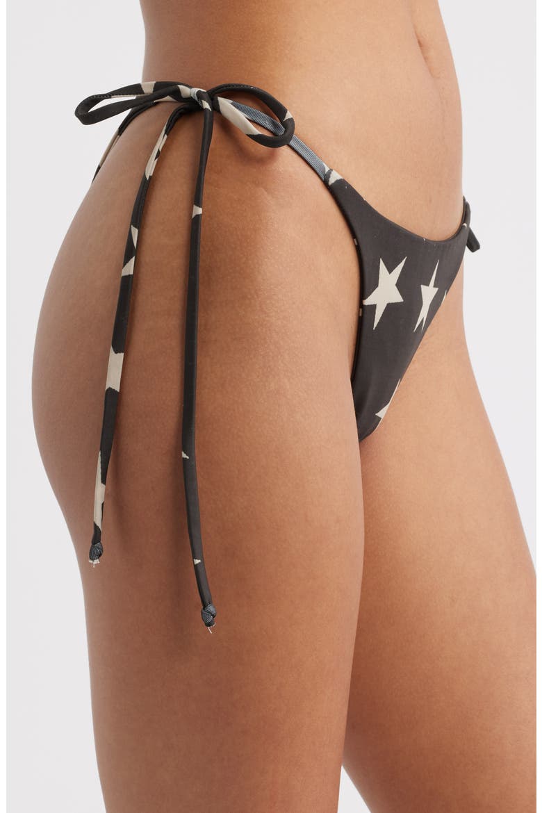 Belle Side Tie Bikini Bottoms, Alternate, color, STAR