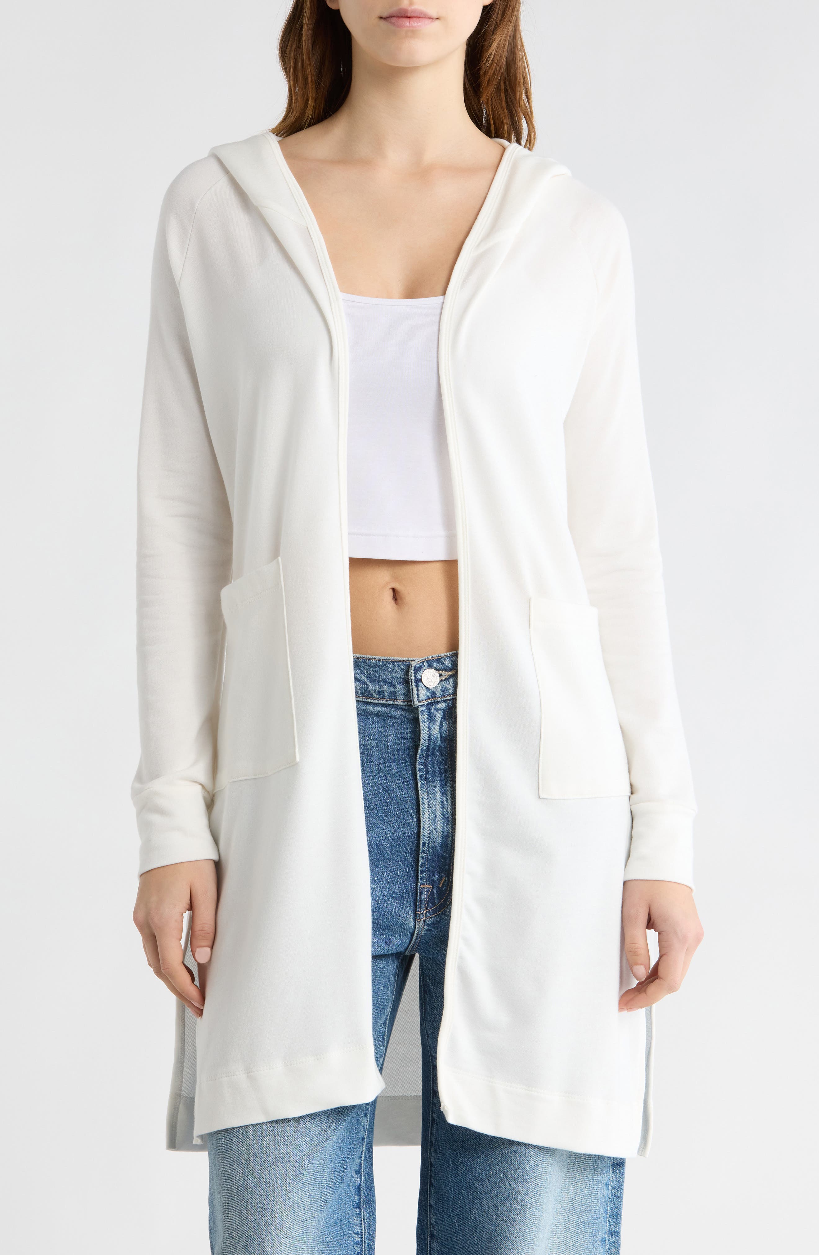 GO COUTURE Hooded Sweater Cardigan