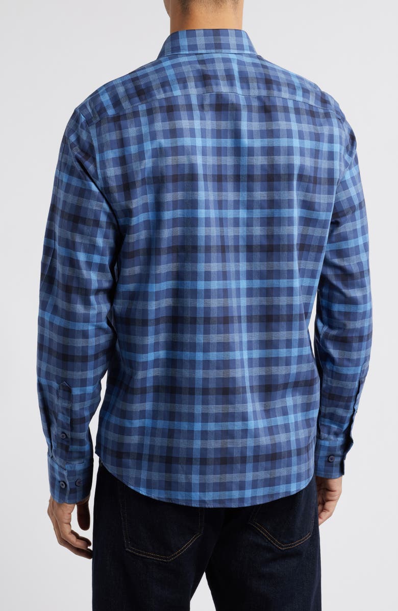 UNTUCKit Walton Check Wrinkle Free Cotton Dobby Button-Up Shirt, Alternate, color, 