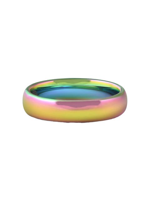 Multi Color 5mm Comfort Fit Tungsten Ring Wedding Band