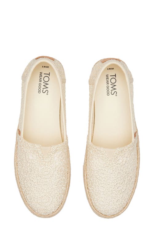 Toms Valcia Platform Espadrille In Natural Crochet