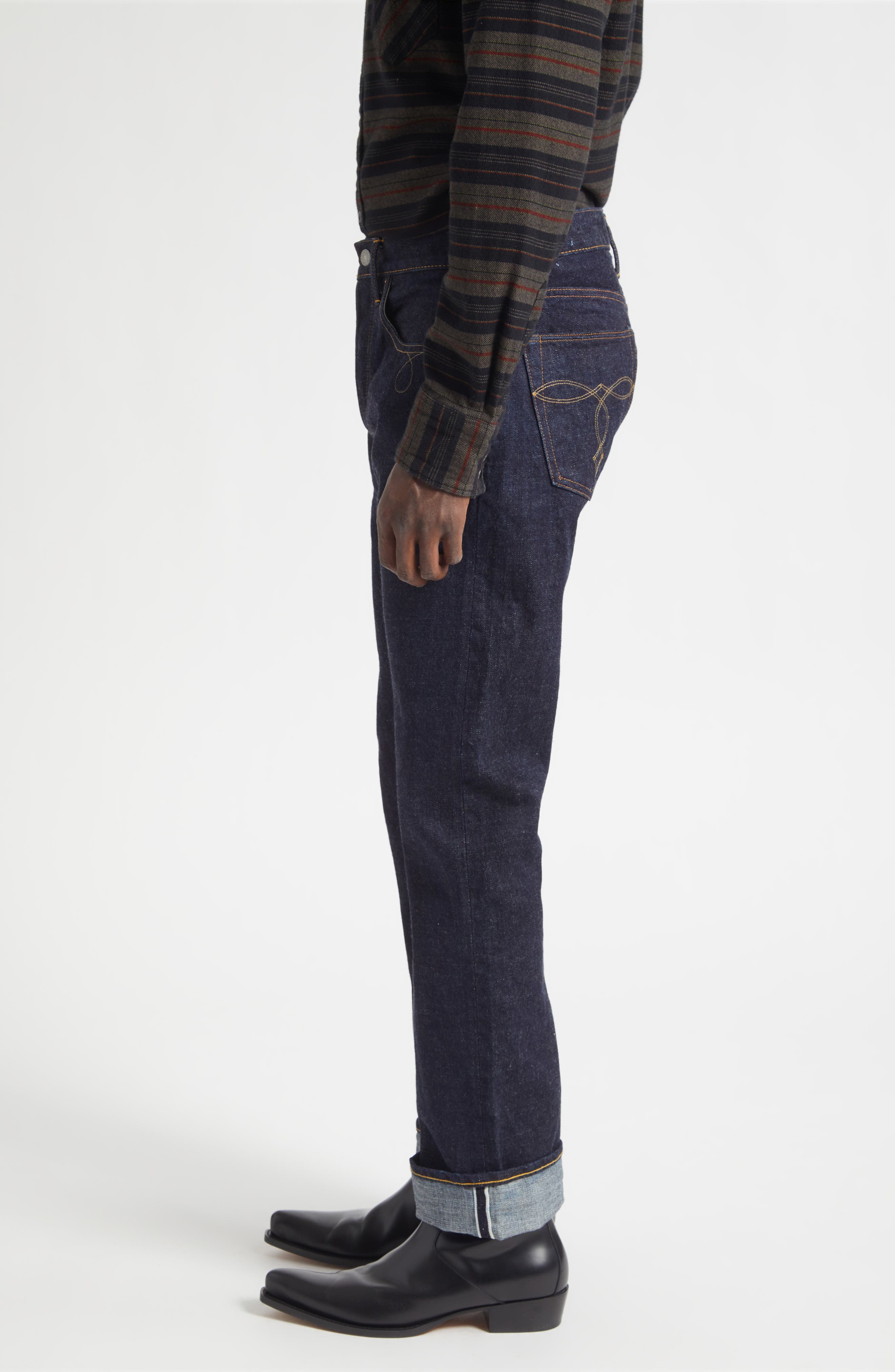SELVEDGE DENIM SLIM LEG RUMBLE JEANS Jeans Slim Selvedge (Black