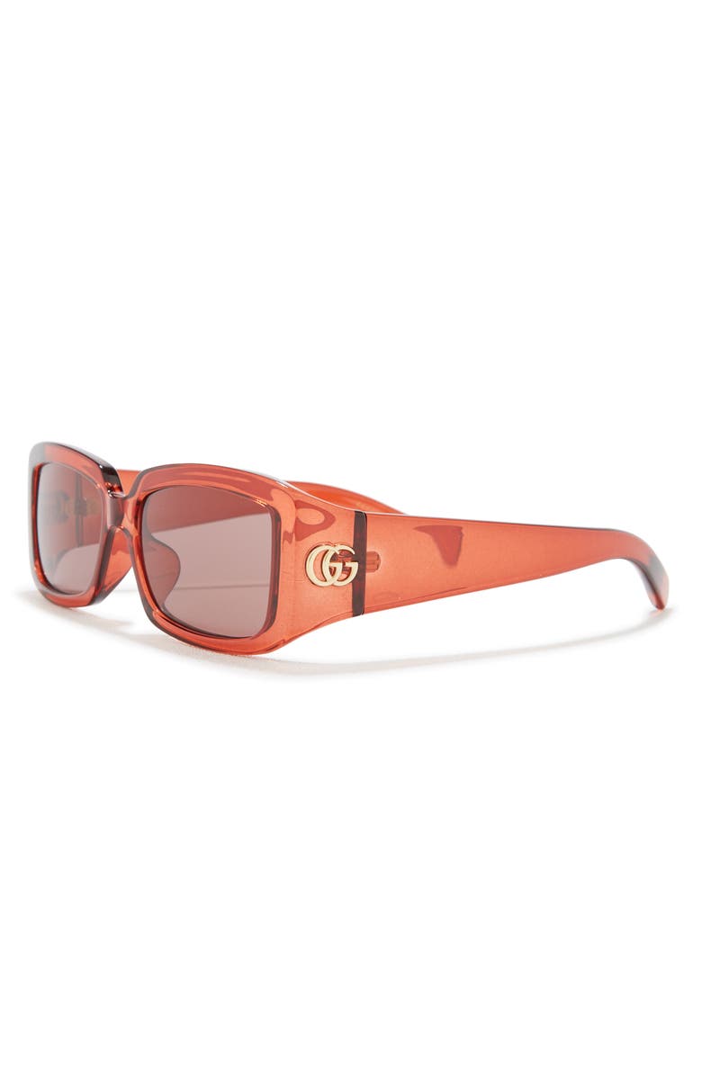 Gucci 54mm Core Rectangular Sunglasses, Alternate, color, 