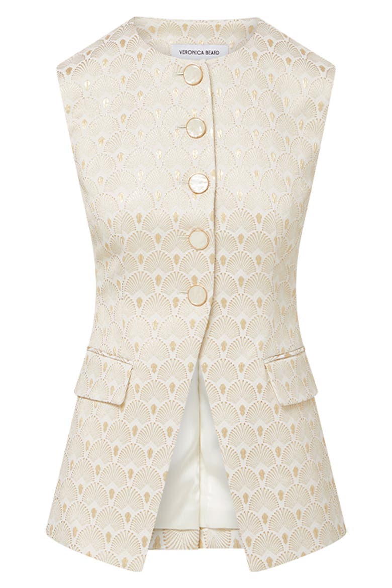 Lois Vest, Alternate, color, OFF WHITE/ GOLD