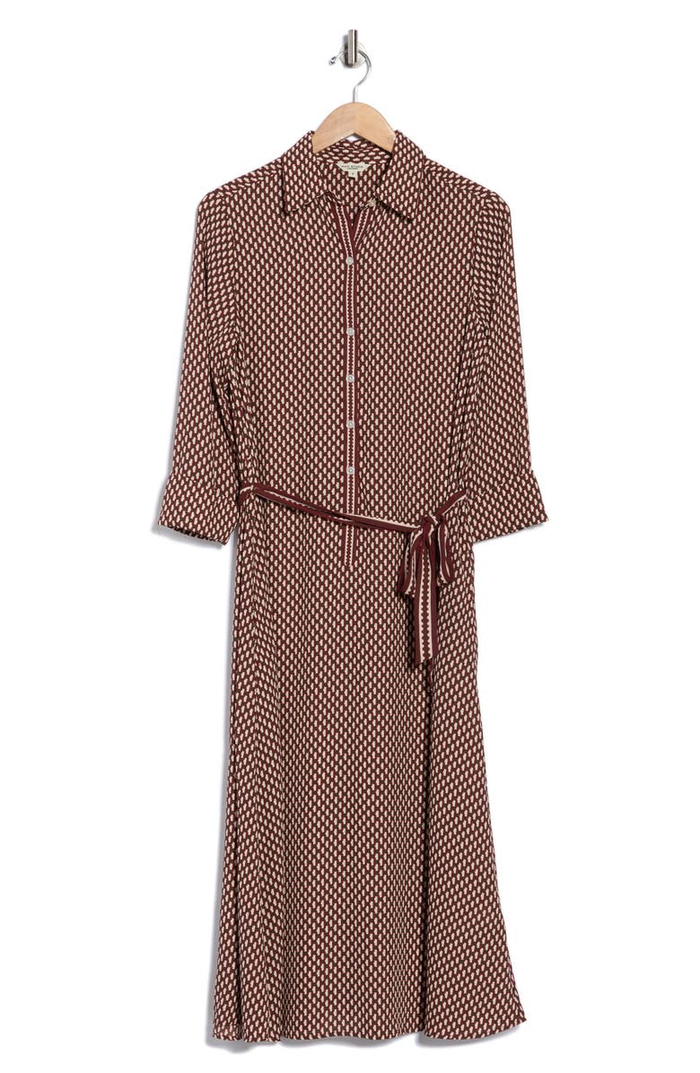 MAX STUDIO Cuffed Sleeve Midi Shirtdress, Alternate, color, 