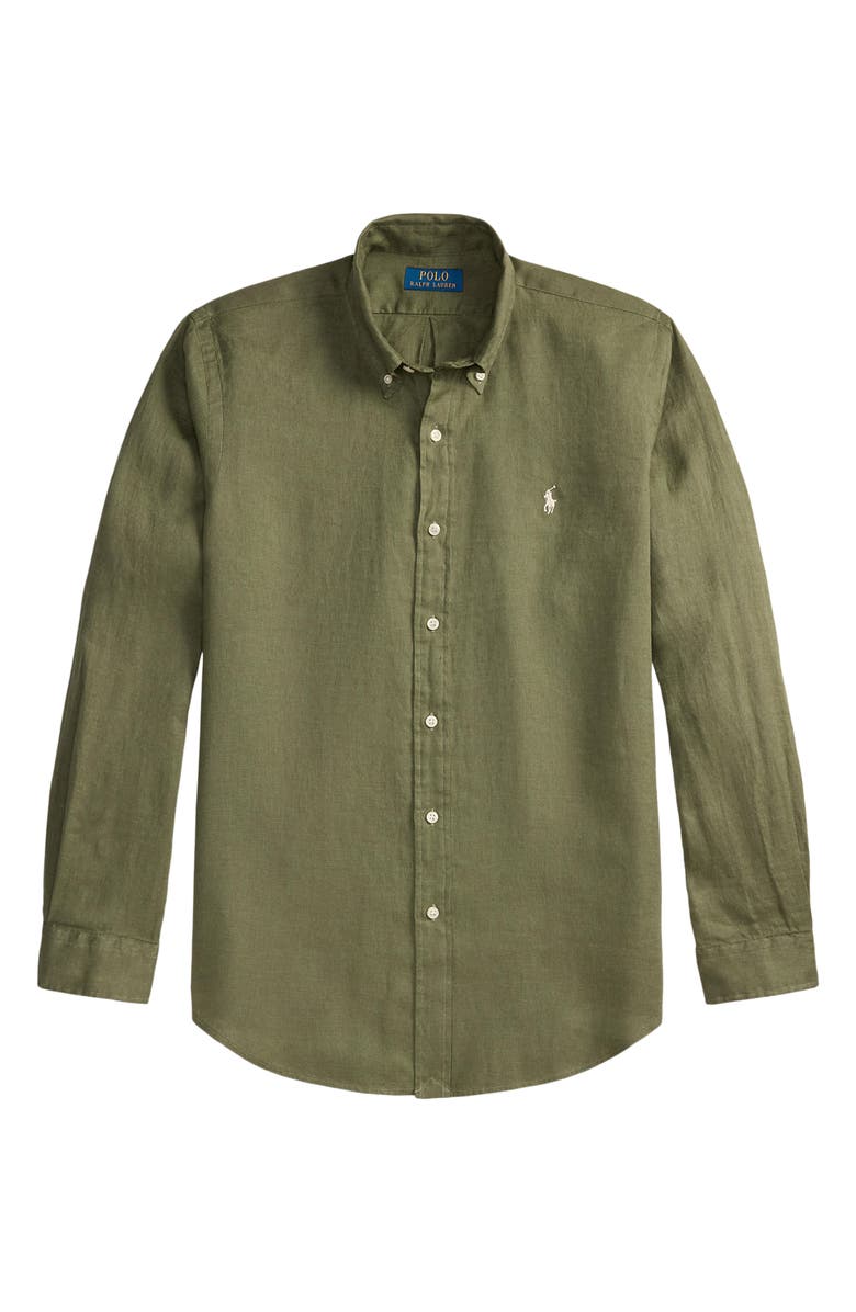 Polo Ralph Lauren Classic Fit Linen Button-Down Shirt, Alternate, color, Garden Trail