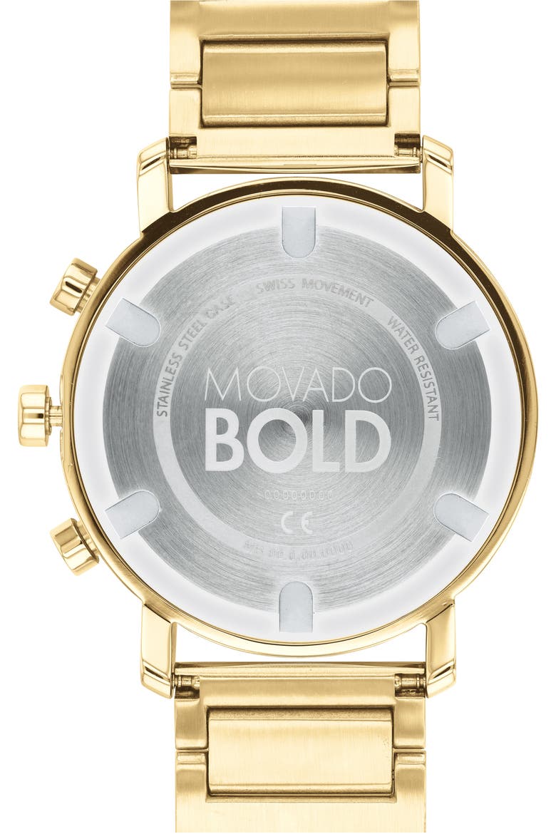 Bold Evolution Chronograph Bracelet Watch, 42mm, Alternate, color, GOLD