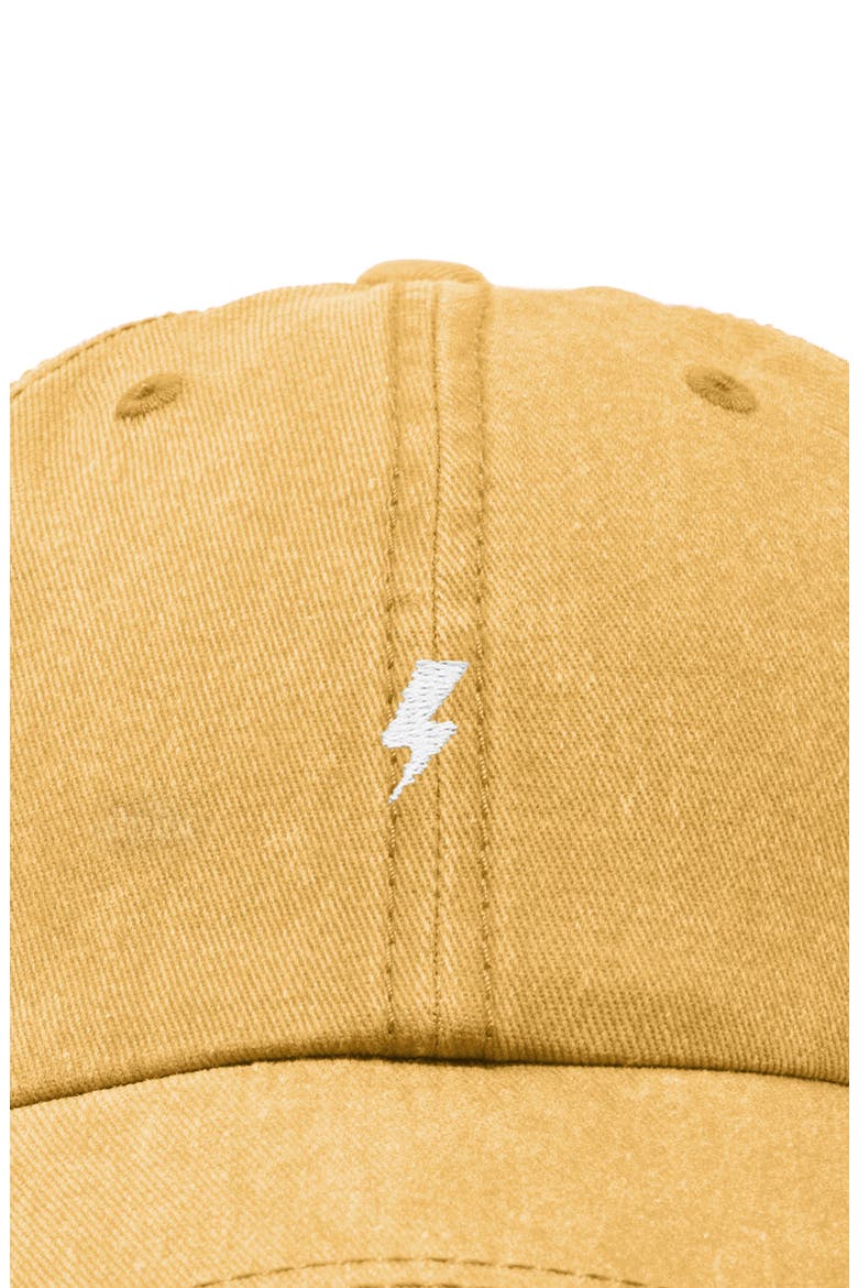 Lil Bolt Dad Cap, Alternate, color, Washed Gold