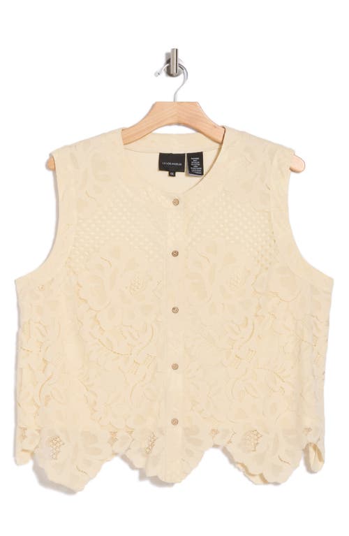 FORGOTTEN GRACE FORGOTTEN GRACE LACE BUTTON TANK