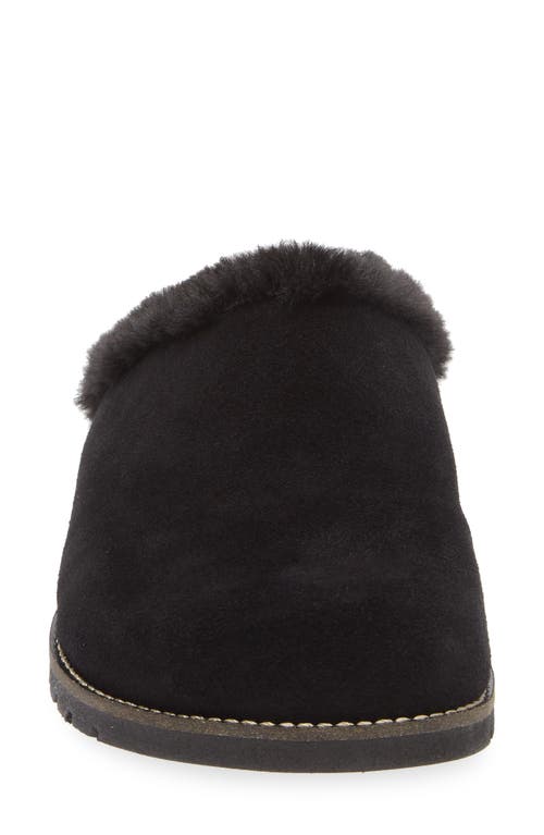 Chocolat Blu Yaro Faux Shearling Trim Muele In Black